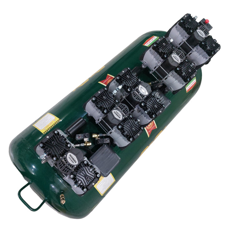 کمپرسور باد ۳۵۰ لیتر افقی سایلنت ۵ موتور 1280W برند نورتون