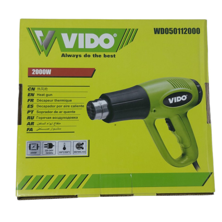 سشوار صنعتی 2000W وات برند VIDO مدل WD050112000