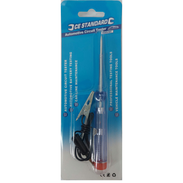 تست لامپ فیوز و برق خودرو شیشه ای مدل 24V-6V